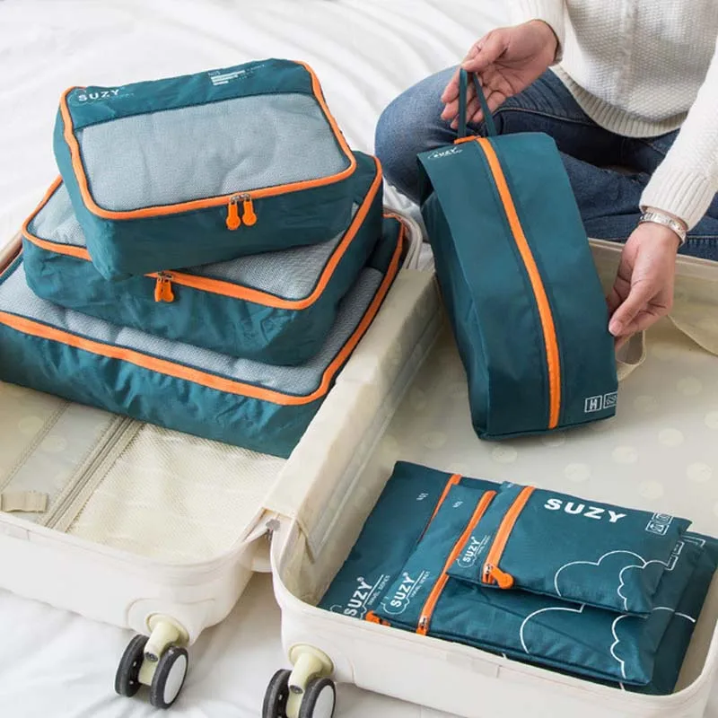 Foldable Rolling Luggage Bag - 7/6 Teile Set Reise Veranstalter Lagerung