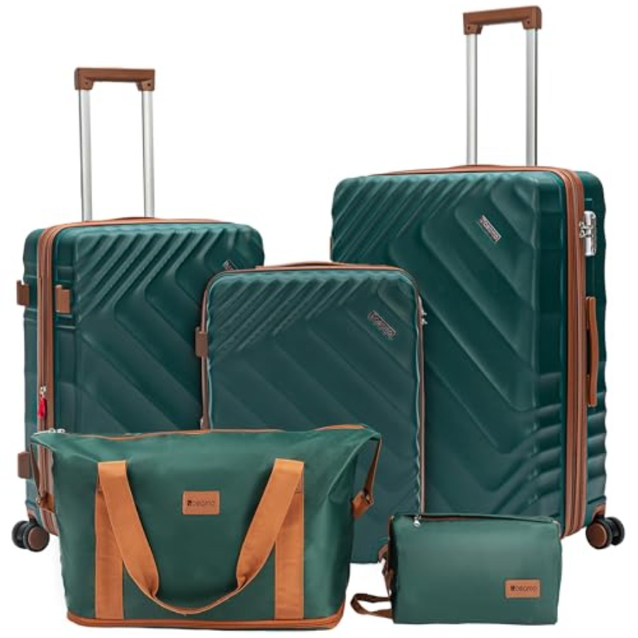 Expandable Hard Shell Luggage Set - 5-teiliges Hartschalen-Kofferset, erweiterbar, handgepäcktauglich