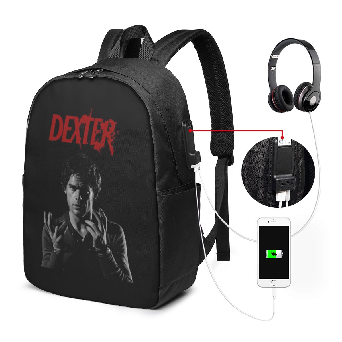 Backpacks - Movie Dexter Morgan Rucksack, Reisetasche für