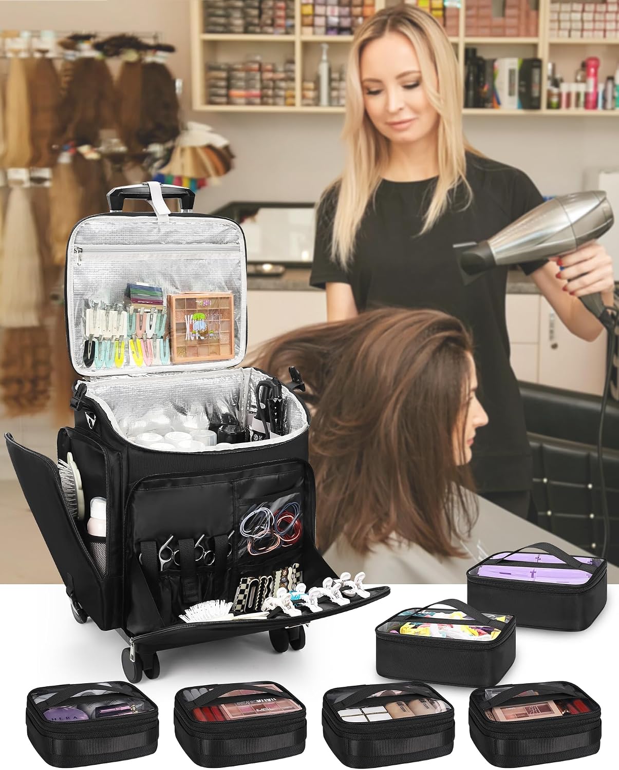 Rollender Make-up-Koffer, Haar – Travel Bags Bewertung und Preis