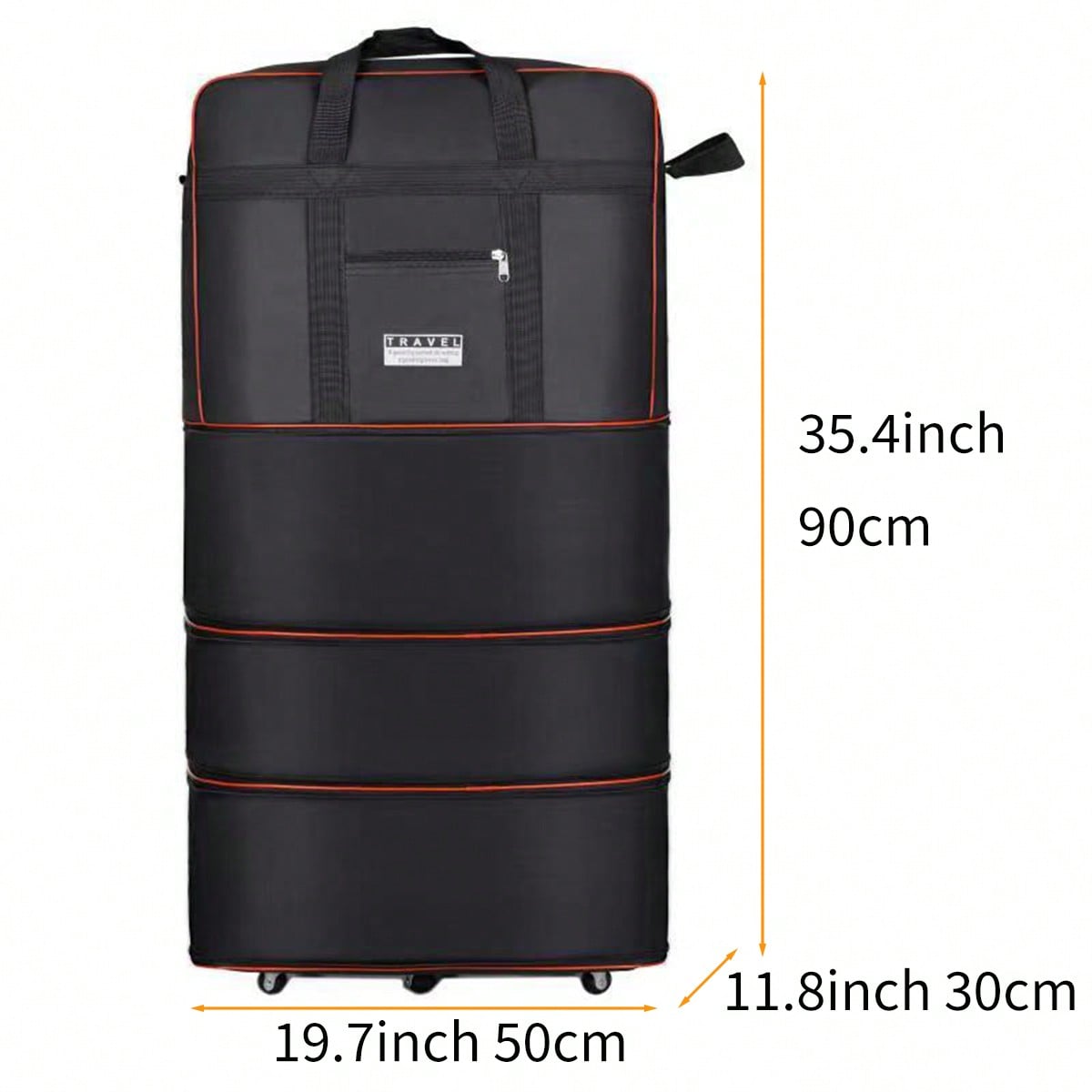 Schwarze, zusammenfaltbare Rei – Foldable Rolling Luggage Bag Bewertung und Preis