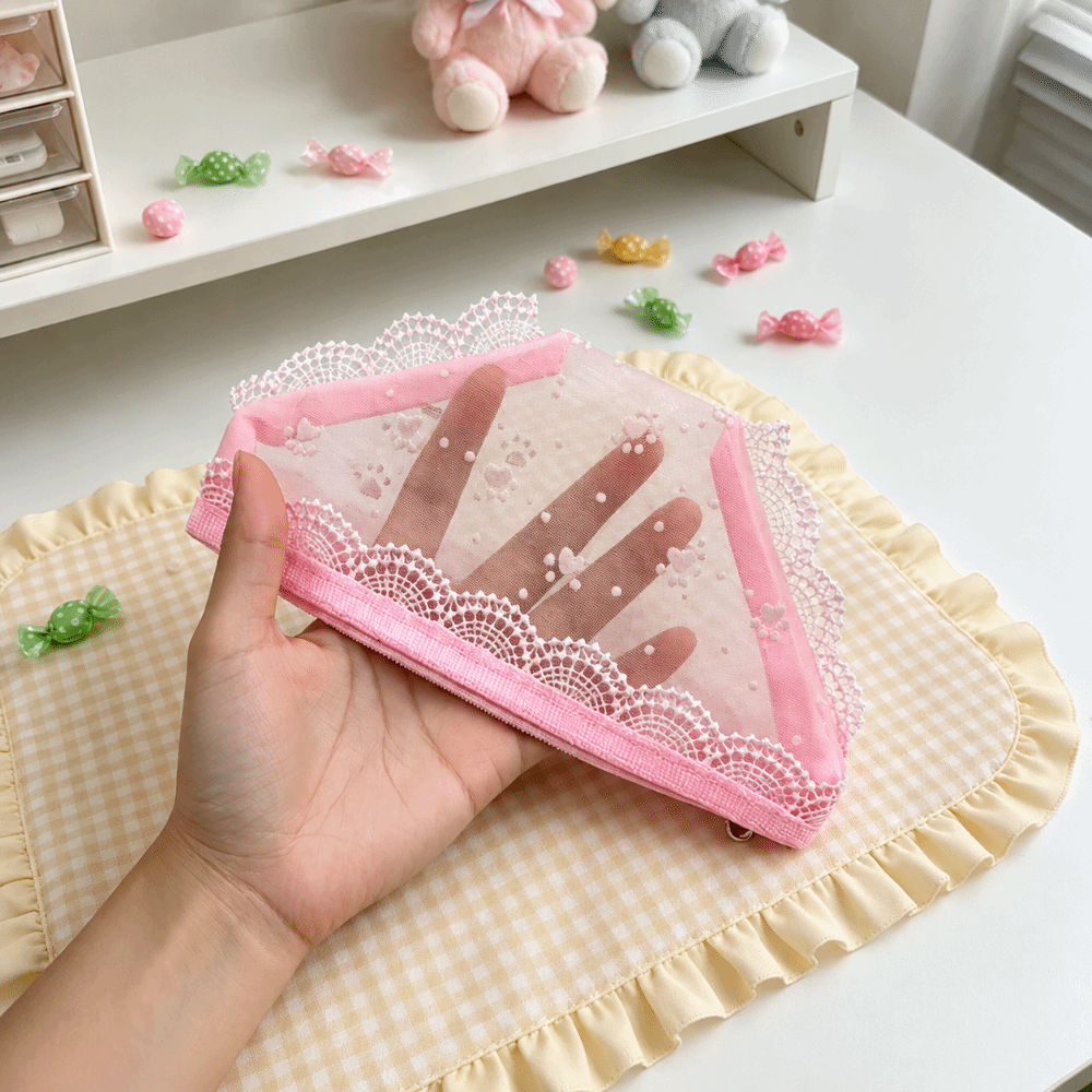 Niedliche Spitzen-Netz-Aufbewa – Cosmetic Bags Bewertung und Preis