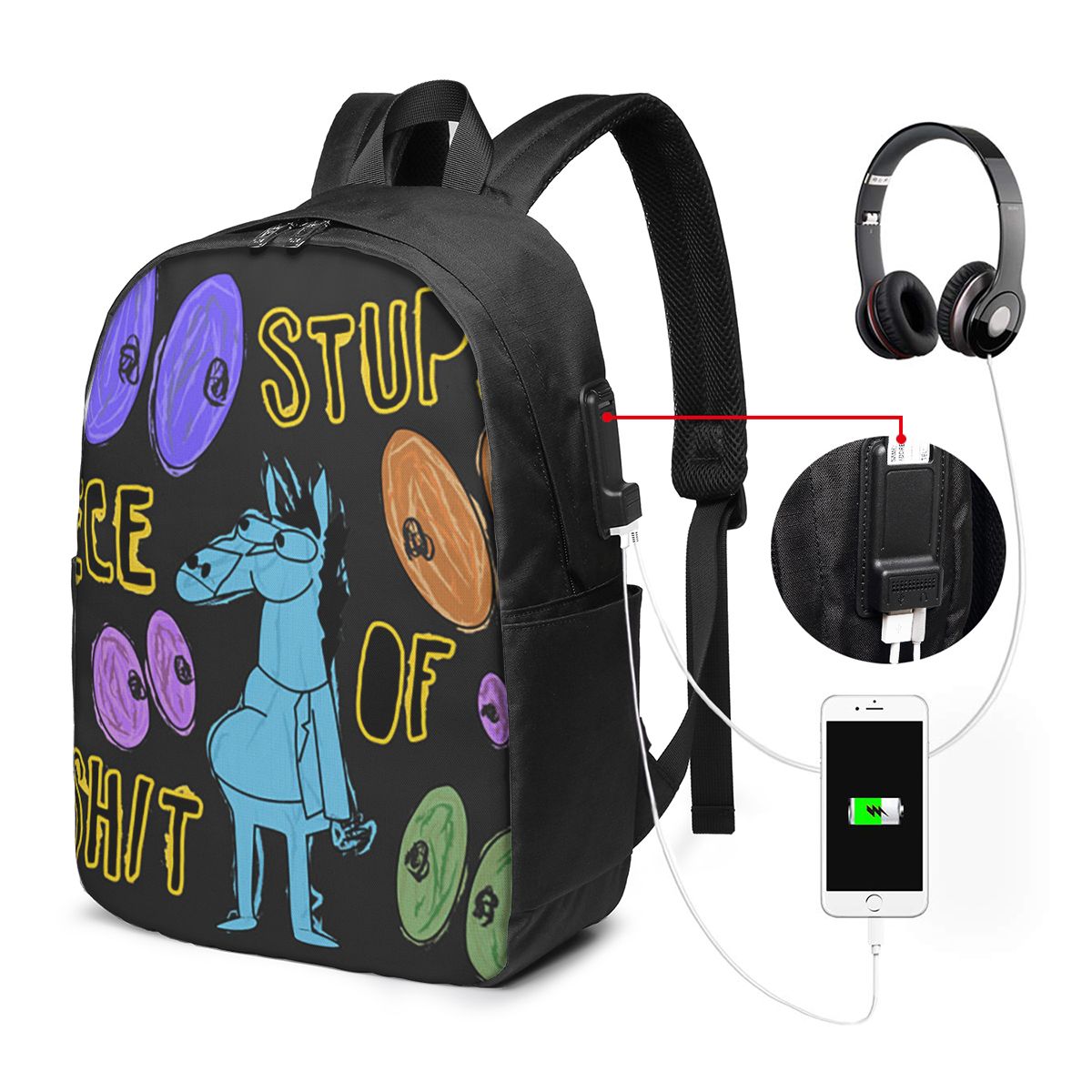Cartoon Bojack Horseman Stupid – Backpacks Bewertung und Preis