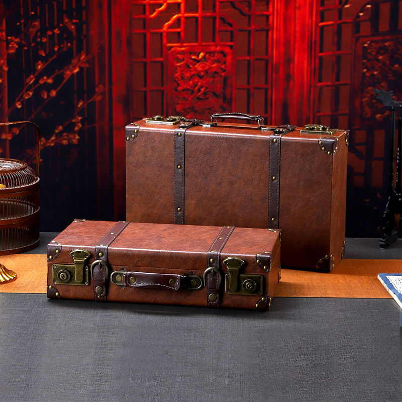 Vintage-Koffer aus Holz, multi – Retro Vintage Trunk Suitcase Bewertung und Preis